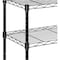 Ipower 3 Tier Shelf, 23*13*30Inch, Black, Plastic Caster Included HKSHLF23133003B - alternate 2